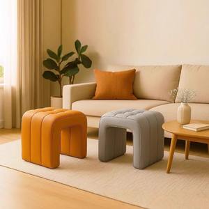 Tabouret de maquillage moderne et léger de luxe en tissu réglable pour la maison dans la chambre <span class=keywords><strong>à</strong></span> coucher <span class=keywords><strong>Table</strong></span> basse et zones de changement de chaussures d'entrée - Product Image 3