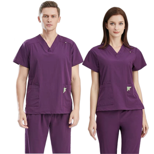 Camiseta médica de manga corta para hombre personalizada de alta calidad, conjunto de uniforme exfoliante elástico antiarrugas para hombre - Product Image 6