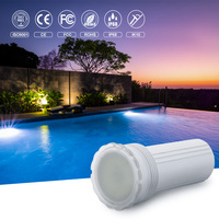 Projecteurs LED de piscine étanches IP68 sans niche en PC 12V 1,5 pouce RGBW de remplacement blanc chaud pour aménagement paysager avec télécommande CRI80