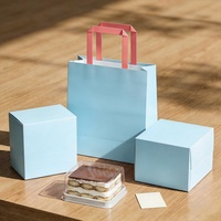 Boîtes à pain personnalisées pliables en papier avec fenêtre transparente et poignée pour cadeaux, anniversaires et pâtisseries
