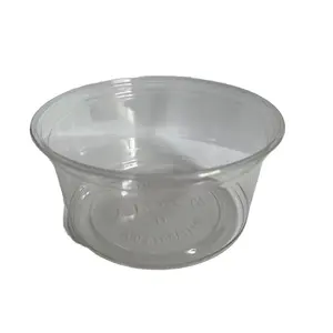 Fukang 12-16 Oz Transparent PET Plastic Cup Disposable Salad Bowl