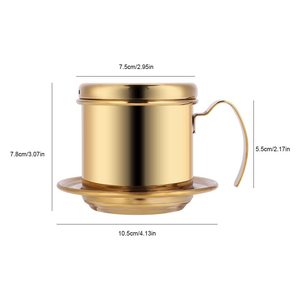 Filtro per Caffè Cold Brew Portatile in Metallo Riutilizzabile Vietnamita Filtro per Caffè a Goccia in Acciaio Inossidabile - Product Image 2