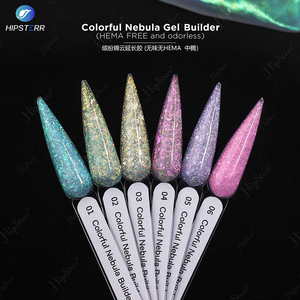 HipSterr Gel de Construction Coloré Effet Nébuleuse 1000ml Échantillon Gratuit Marque Privée Personnalisez Votre Logo Gel d'Extension d'Ongles Nébuleuse à Faible Chaleur - Product Image 5