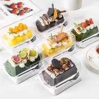 Nourriture Biscuit Gâteau Rouleau Boîte Jetable Suisse Rouleau Boîtes Demi Cuisson Gâteau Emballage En Plastique Mochi Boîte