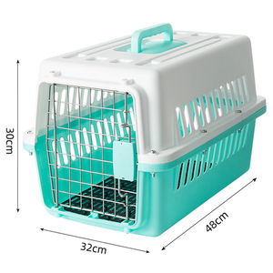IATA peraturan Hard-Sided Biru dilipat anjing besar peti perjalanan hewan peliharaan pembawa dengan roda - Product Image 6