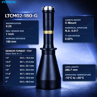 0.2X High-Resolution C-Mount Telecentric Lens for Large-Field Precision Measurement, 180 mm WD