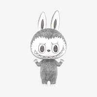 Genuino nuevo PVC 1000% Sketch Anime figura monstruos Mega Labubu para decoración de escritorio regalo de Navidad perfecto