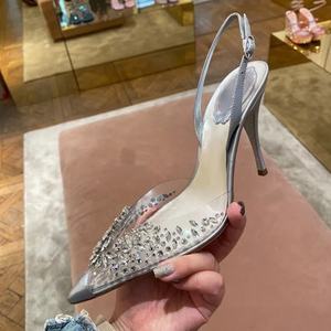 Sandalias de Cuero para Mujer, Estilo Strange Slipper, Tacones Altos Transparentes para Damas - Product Image 5