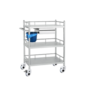 Medical Treatment Cart Operating <strong>Trolley</strong> 2 Layers Stainless Steel Assembled Emergency Surgical <strong>Trolley</strong> Cart With Drawer - Product Image 2