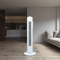 Ventilateur de tour électrique silencieux de 32 pouces 45W avec logo personnalisé, 3 vitesses, sans pales, oscillant, en plastique, vertical, pour le refroidissement de l'air, ventilateur sur pied