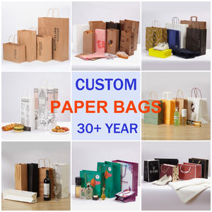 Sacs en papier personnalisés avec logo, sacs cadeaux en kraft brun, fabricant d'emballages en gros, fournisseur OEM - Product Image 3