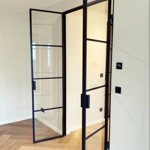 Porte Scorrevoli in Acciaio <span class=keywords><strong>a</strong></span> Doppio Vetro, Porte da Patio Retrattili, <span class=keywords><strong>Porta</strong></span> <span class=keywords><strong>a</strong></span> <span class=keywords><strong>Battente</strong></span> in Acciaio Personalizzata - Product Image 1