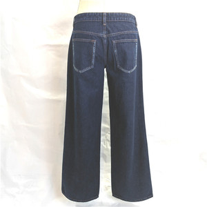 Wholesale Supplier Female Clothing Custom <b>Women</b> Vintage Denim Pants Retro Jeans Classic Style Wide Leg Trousers - Product Image 3