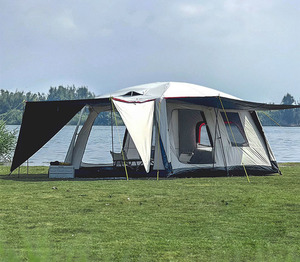 Nouvelle tente de Camping pliable pour 10 personnes <span class=keywords><strong>tout</strong></span> <span class=keywords><strong>compris</strong></span>, tente d'extérieur en vinyle épais résistant à la pluie - Product Image 2