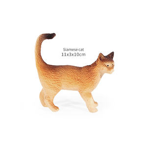 Venta caliente 6 estilos <span class=keywords><strong>granja</strong></span> ganado modelo lindo Ragdoll Siamés <span class=keywords><strong>naranja</strong></span> gato mascota decoración 5 pulgadas Animal juguetes conjunto para niñas - Product Image 3