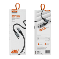Kabel Data Pengisi Daya Cepat SOMOSTEL SMS-BW22 4ft/1.2m untuk iPhone PD, Kabel USB Tipe-C dengan Casing Logam, Kabel Tipo C Grosir