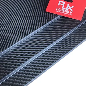 RJXHOBBY personalizado 3K panel de placa de fibra de carbono CNC hoja de fibra de carbono