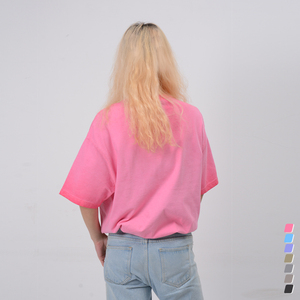 Camiseta de Manga Corta para Hombre, 280g, 100% Algodón, Lavado Ácido, Degradado, Cuello Redondo, Estilo Vintage, Talla Grande - Product Image 3