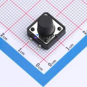 TS016-TBW1FH9.5 Tactile Switch SMD-4P,12x12mm Switch Single Pole Single Throw Round Button 2.5N Vertical Mount - Product Image 1