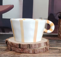 Mug à café en céramique écologique EuroJoy de style rétro à motif ancien, avec poignée, compatible micro-ondes, cadeau idéal pour les festivals et les anniversaires