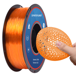 Filament d'imprimante 3D TPU flexible 95A 500G bobine de 1.75mm de diamètre élastique durable 1-Pack Blue Shore avec impressions 3D - Product Image 4