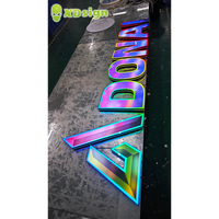 Letrero Comercial LED 3D Personalizado, Letras de Canal LED, Color Mágico Iluminado, Controlado por Bluetooth, Decoración Direccional para Tiendas en Exteriores