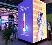 Écran LED P2.5 d'intérieur à 4 faces, colonnes géantes, module LED 320*160MM, affichage LED, publicité, mur vidéo clair, poteau