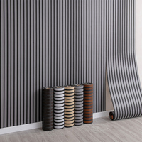 Rouleaux de papier peint 3D en PVC en gros, panneaux muraux autocollants à peler et coller pour la décoration intérieure des murs