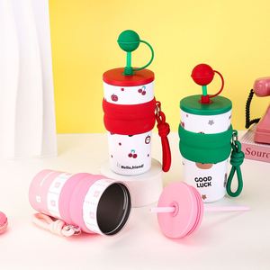 Taza de Café/Vaso Térmico de Acero Inoxidable 304 de 550 ml con Logotipo Personalizado, Tapa, Asa y Pajita, para Viajes y Oficina, 12-24 - Product Image 1