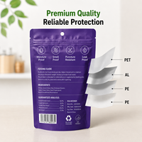 Sachet Doypack Personnalisé Imprimé pour Friandises pour Animaux avec Fermeture Éclair et Film Haute Barrière pour Emballage d'Aliments Lyophilisés pour Chiens et Chats