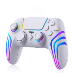 คอนโทรลเลอร์เกมไร้สายบลูทูธของผู้ผลิตพร้อมไฟ RGB, ระบบสั่นคู่, แกนหกทิศทาง, สำหรับคอมพิวเตอร์พีซี - Product Image 1