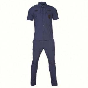 Nouvel ensemble d'uniformes de sécurité bleu marine pour la Chine : tenue formelle de garde (haut et pantalon) - Product Image 4