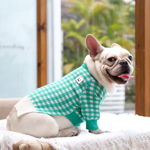 Shine And Shine Dog Sweater Winter Warm Checkered Knit <b>Clothes</b> For Small Medium Large <b>Pugs</b> And Cats Pet Apparel - Product Image 3