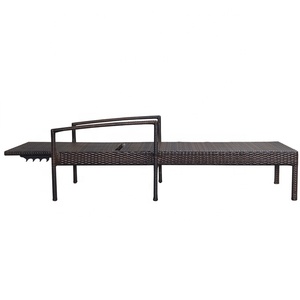 Thoải Mái Ngoài Trời Wicker Nhôm Chaise Phòng Chờ Ghế Đồ Nội Thất Sân Vườn <span class=keywords><strong>Patio</strong></span> Mây Mặt Trời Ghế - Product Image 5