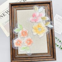 Lot de Broderies en Dentelle 3D Florales Perlées et Pailletées, Appliques de Broderie, Patchs de Fleurs en Dentelle pour Robe de Soirée, Robe de Mariée, Vêtement