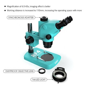 Microscope stéréoscopique trinoculaire réglable Rf4 RF-6565TV 6.5-65X pour la réparation de téléphones mobiles BGA - Product Image 3