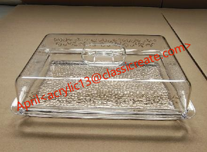 Tavolo da torta trasparente in acrilico con vassoio alla moda e delicato per evitare che il cibo cada nel vassoio Dim Sum diviso - Product Image 6