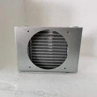 Condenseur à microcanaux en aluminium refroidi par air, radiateur miniature en aluminium à ailettes refroidi par eau pour armoire de réfrigérateur, refroidissement avec ventilateur.