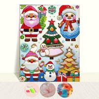 Kits de peinture diamant 5D personnalisés encadrés pour Noël, pour enfants de 6 à 10 ans, faits à la main, cadeau de vacances idéal pour débutants