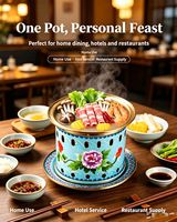 Penutup Panci Tembaga Cloisonne untuk Hot Pot, Ramah Lingkungan, Anti Minyak dan Alkohol, untuk Satu Orang, Ukuran Kecil, Komersial
