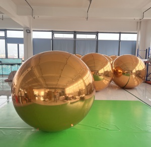 Outdoor PVC Inflatable Mirror Ball Gold Shiny for Event Party Waterproof Easy Setup Fast Shipping <b>Customized</b> Big Shiny Outdoor B - Product Image 1