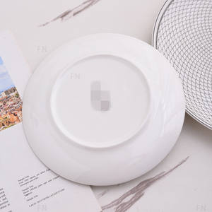 Vente en gros d'usine de 2 pièces ensembles de table en porcelaine blanche sans danger pour les aliments pour le mariage à l'hôtel - Product Image 4