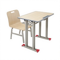 Ensemble de bureau et chaise d'école en bois pour une personne, couleur personnalisée, design moderne, pour l'étude et la gym des enfants