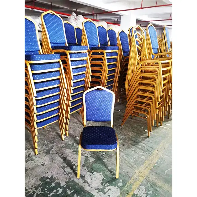 Luxury wedding chair metal banquet chair for hotel used cheap aluminum iron hotel banquet chair