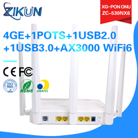 ZIKUN ZC-530NX6 XG-PON ONU avec cinq antennes pour les réseaux FTTH et Wi-Fi Garantie d'un an