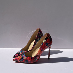 Nouvelles Escarpins de Bureau Colorés pour Femmes Africaines 2025 – Talons Hauts Rouges 8-12cm, Bout Pointu, Dessus en Cuir Verni, Idéales pour l'Extérieur - Product Image 2