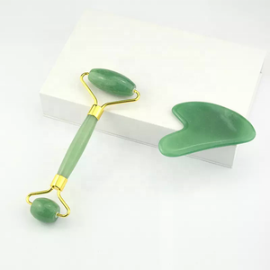Green Jade Roller for Face for Anti Aging Jade <b>Guasha</b> Scraping Manual Massage Stone Board Gua Sha Facial <b>Tool</b> for Face Body Skin - Product Image 2
