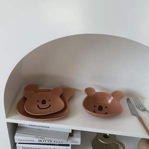 SYL-cuencos de cerámica con dibujos de <span class=keywords><strong>koala</strong></span> para ensalada, plato de postre para el hogar, bandeja de pan, juego de vajilla para niños - Product Image 4