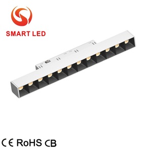 Surface Mounted Ultra-thin 48v Dimmable <b>LED</b> Magnetic Track <b>Light</b> Mini COB Spotlight 20mm Rail Linear System 24/36 Beam Angle - Product Image 1