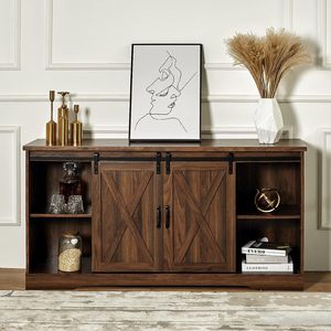 <strong>Retro</strong> <strong>TV</strong> <strong>Stand</strong> TVStand Suitablefor ManySizes <strong>TV</strong> <strong>Stand</strong> with 2 Cabinets and 4 ShelvesStorage Living RoomandBedroom Open Plan <strong>Stand</strong> - Product Image 3